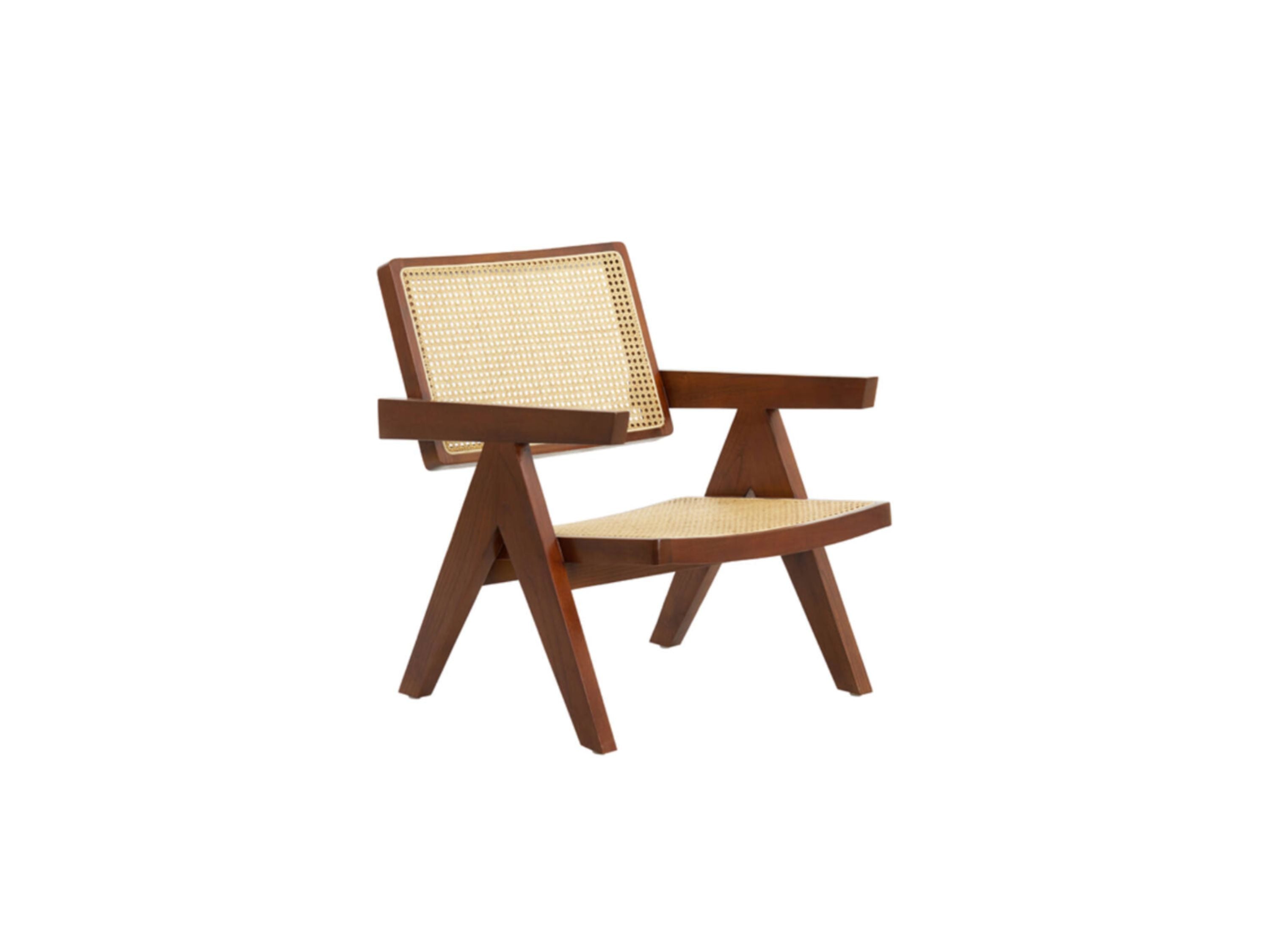 Armchair: RENU Wood Brown+Webbing Natural