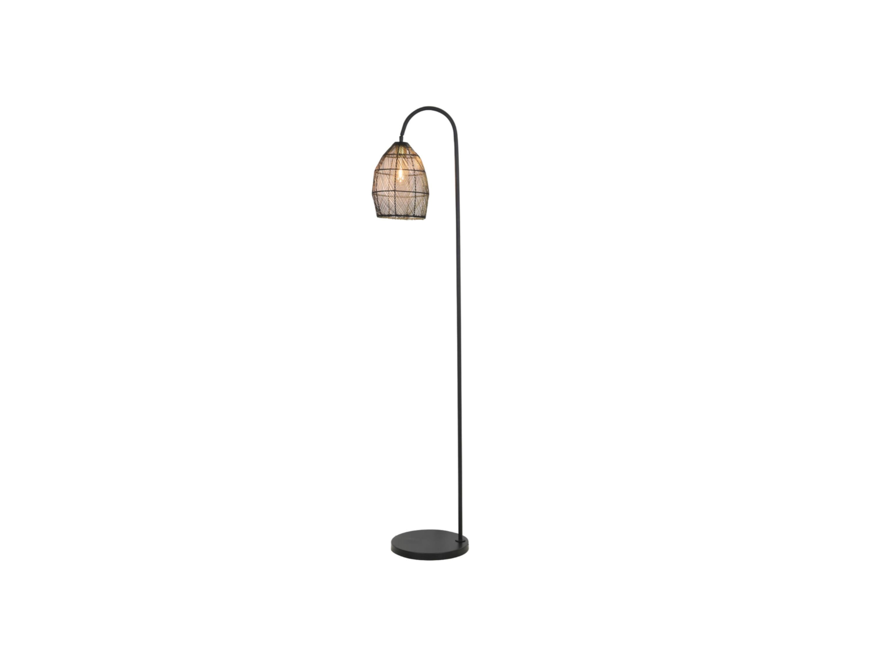 Floor Lamp: MEYA Matt Black+Gold
