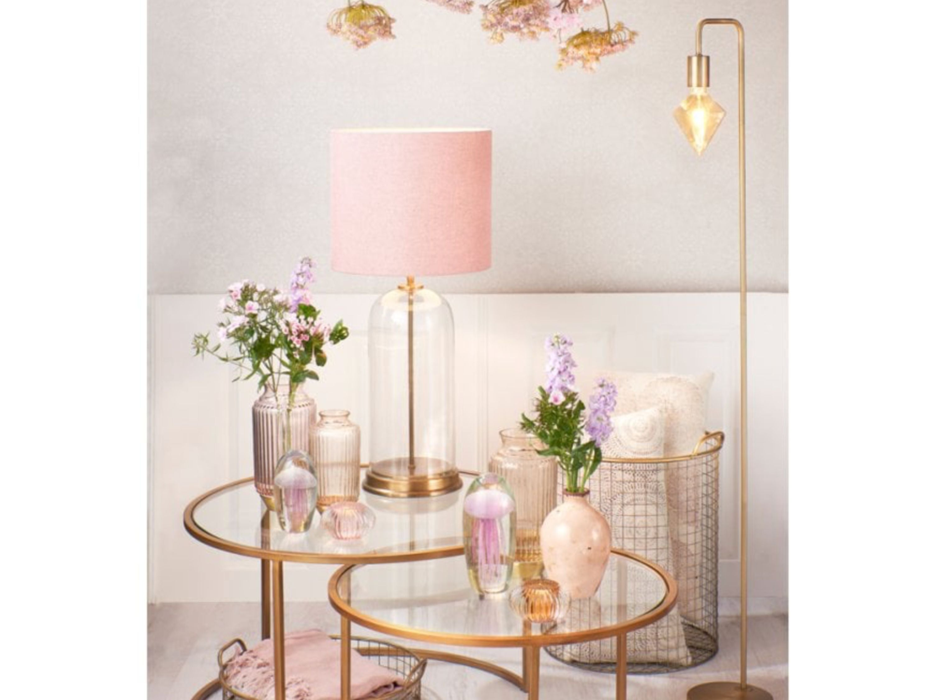 Tealights: Pertu Clear Glass and Light Pink