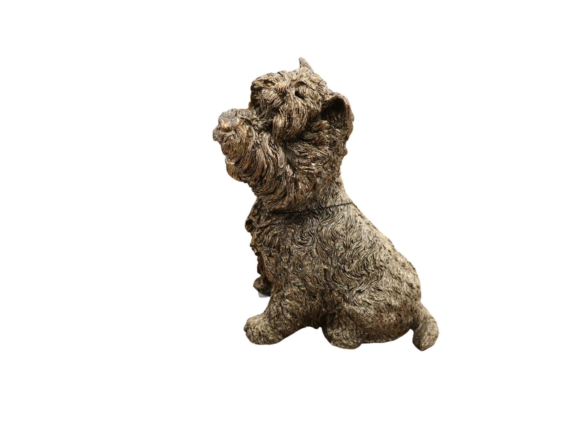 Sculptures & Figures: Terrier Gold Dog