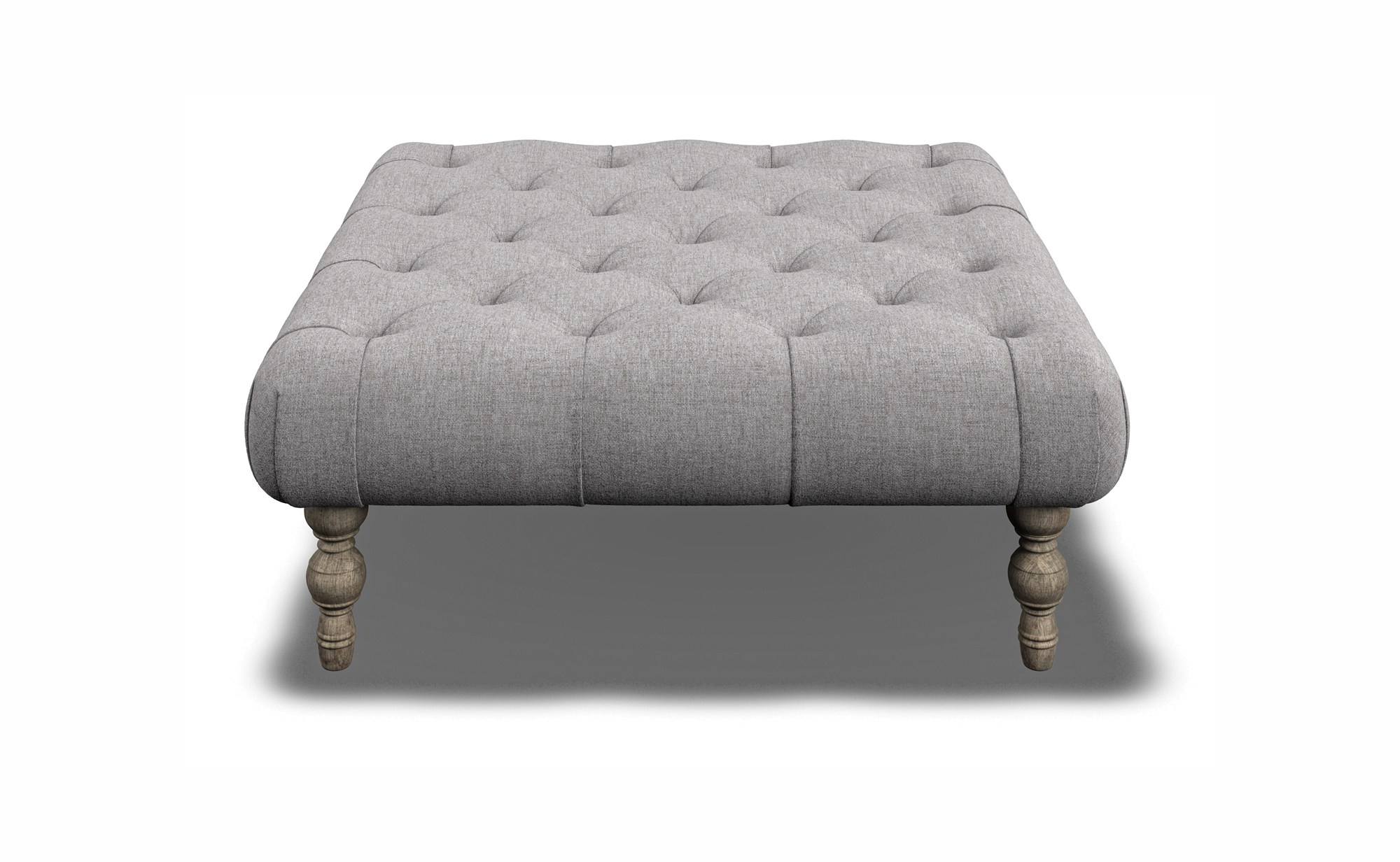 Whitemeadow Stanton Deep Buttoned Square Stool - Beechmount Furniture