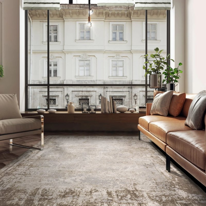 Kuza Rug - Border Beige Kuza Rug - Border Beige
