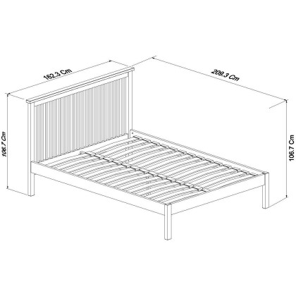 Atlanta Oak Low Footend Bedstead King 150cm