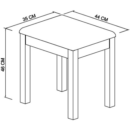 Atlanta Oak Stool - Sand Fabric