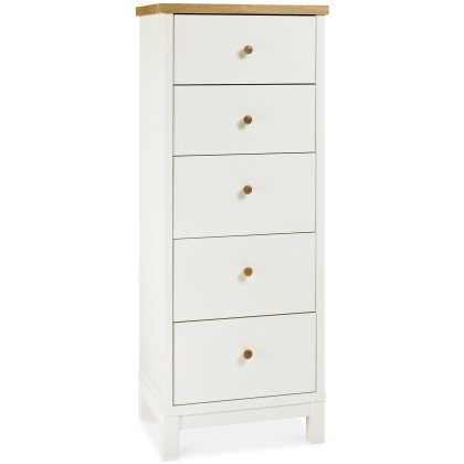 Atlanta Two Tone 5 Drawer Tall Chest