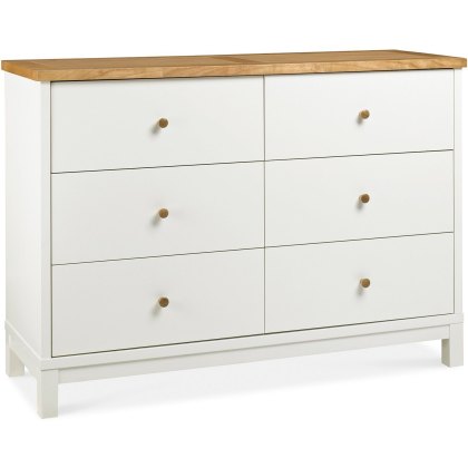 Atlanta Two Tone 6 Drawer Wide Chest