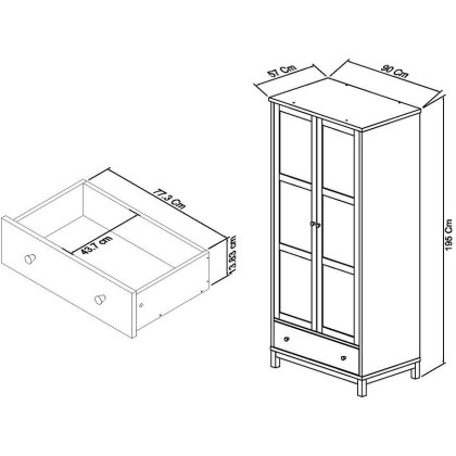 Atlanta Two Tone Double Wardrobe Atlanta Two Tone Double Wardrobe