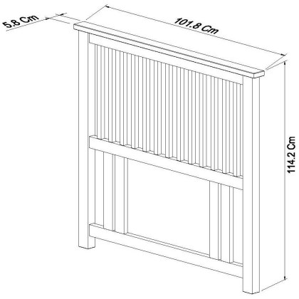 Atlanta Two Tone Headboard Single 90cm