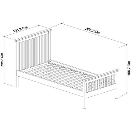 Atlanta Two Tone High Footend Bedstead Single 90cm Atlanta Two Tone High Footend Bedstead Single 90cm