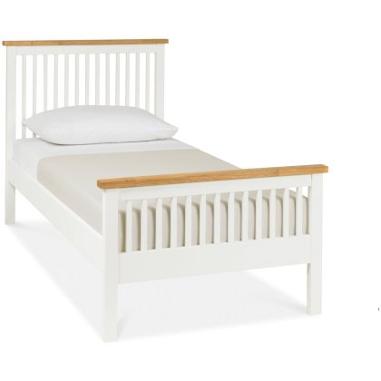Atlanta Two Tone High Footend Bedstead Single 90cm Atlanta Two Tone High Footend Bedstead Single 90cm