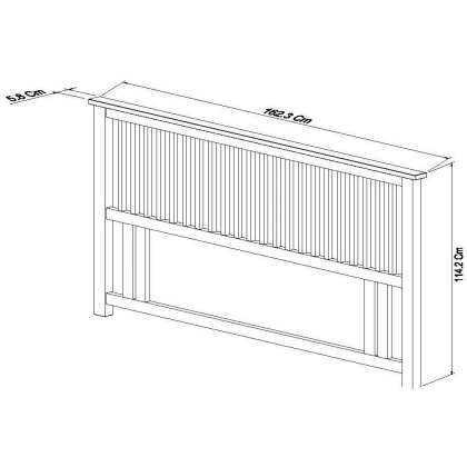 Atlanta White Headboard King 150cm