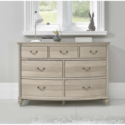 Bordeaux Chalk Oak 3+4 Drawer Chest