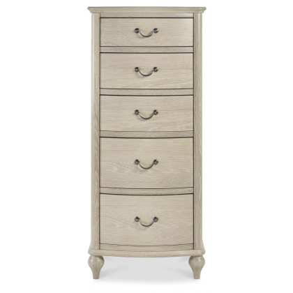 Bordeaux Chalk Oak 5 Drawer Tall Chest