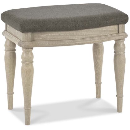 Bordeaux Chalk Oak Stool - Titanium Fabric Bordeaux Chalk Oak Stool - Titanium Fabric