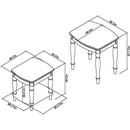 Bordeaux Chalk Oak Nest Of Lamp Tables Bordeaux Chalk Oak Nest Of Lamp Tables