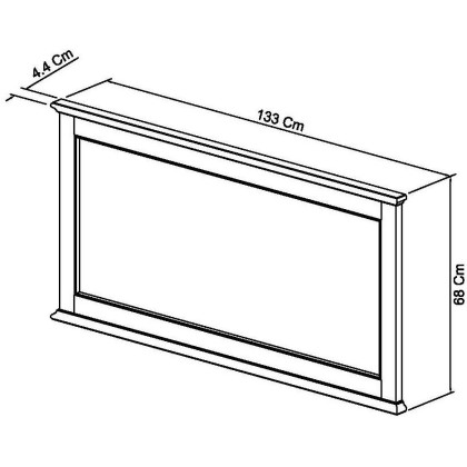 Bordeaux Chalk Oak Wide Wall Mirror Bordeaux Chalk Oak Wide Wall Mirror