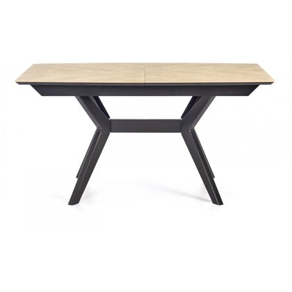 Brunel Chalk Oak & Gunmetal 4-6 Seater Dining Table