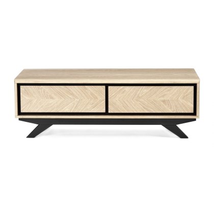 Brunel Chalk Oak & Gunmetal Coffee Table With Drawers Brunel Chalk Oak & Gunmetal Coffee Table With Drawers