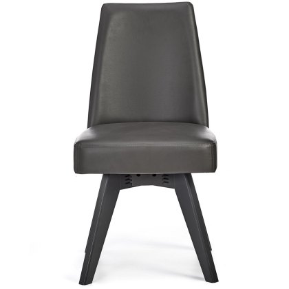 Brunel Gunmetal Upholstered Swivel Chair - Grey Bonded Leather (Single) Brunel Gunmetal Upholstered Swivel Chair - Grey Bonded Leather (Single)