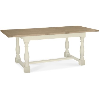 Chartreuse Aged Oak & Antique White 4-6 Extension Table Chartreuse Aged Oak & Antique White 4-6 Extension Table