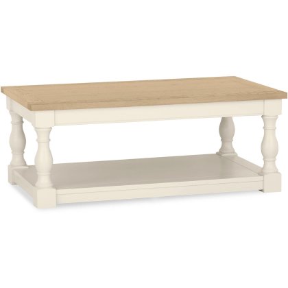 Chartreuse Aged Oak & Antique White Coffee Table Chartreuse Aged Oak & Antique White Coffee Table