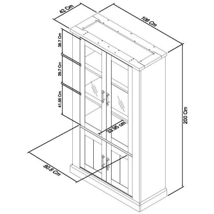 Chartreuse Aged Oak Display Cabinet Chartreuse Aged Oak Display Cabinet