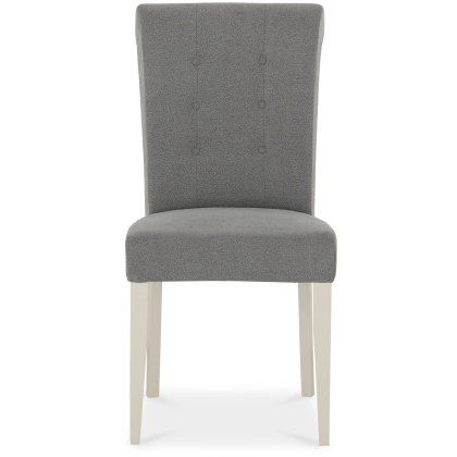 Chartreuse Antique White Uph Chair - Smoke Grey (Pair) Chartreuse Antique White Uph Chair - Smoke Grey (Pair)