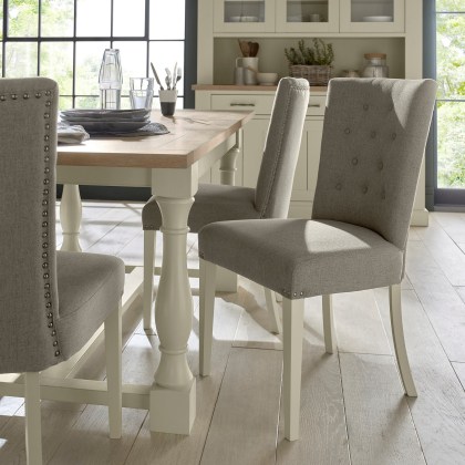 Chartreuse Antique White Uph Chair - Titanium (Pair) Chartreuse Antique White Uph Chair - Titanium (Pair)