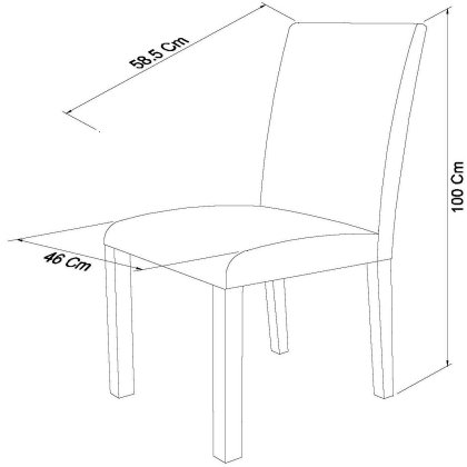 Parker Light Oak Square Back Chair - Titanium Fabric (Pair) Parker Light Oak Square Back Chair - Titanium Fabric (Pair)