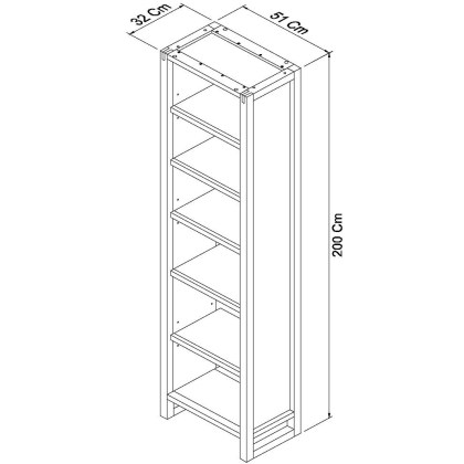 Studio Oak Single Bookcase