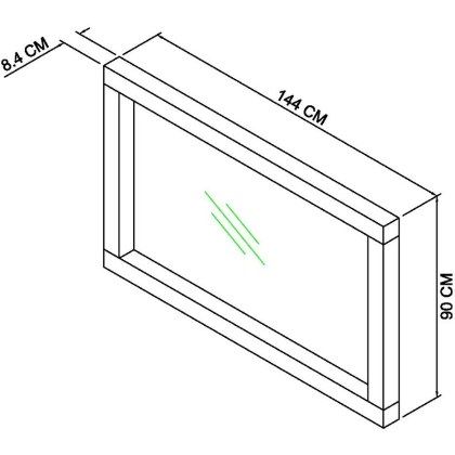 Turin Light Oak Landscape Mirror Turin Light Oak Landscape Mirror