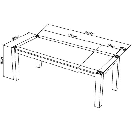 Turin Light Oak Large End Extension Table Turin Light Oak Large End Extension Table