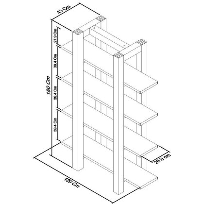 Turin Light Oak Open Shelf Unit Turin Light Oak Open Shelf Unit
