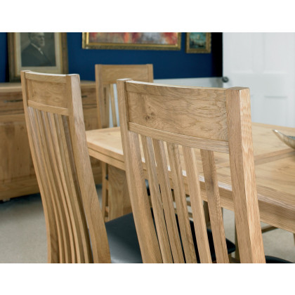 Turner Slatted Chair - Brown Faux Leather (Pair) Turner Slatted Chair - Brown Faux Leather (Pair)