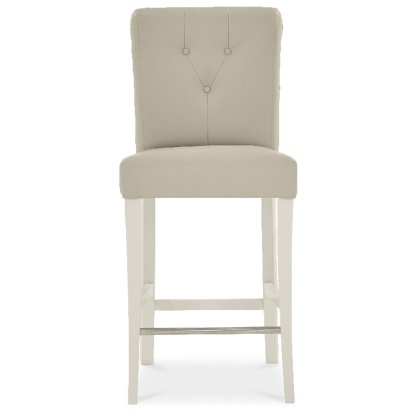 Montreux Soft Grey Upholstered Bar Stool - Grey Bonded Leather Montreux Soft Grey Upholstered Bar Stool - Grey Bonded Leather
