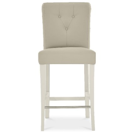 Montreux Soft Grey Upholstered Bar Stool - Grey Bonded Leather Montreux Soft Grey Upholstered Bar Stool - Grey Bonded Leather