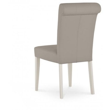 Ashley Soft Grey Uph Chair Grey Bonded Leather