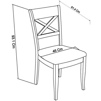 Montreux Antique White X Back Chair - Sand Colour Fabric (Pair) Montreux Antique White X Back Chair - Sand Colour Fabric (Pair)