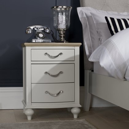 Ashley Grey Washed Oak & Soft Grey 3 Drawer Nightstand