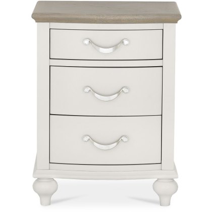 Montreux Grey Washed Oak & Soft Grey 3 Drawer Nightstand