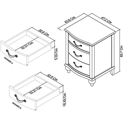 Montreux Grey Washed Oak & Soft Grey 3 Drawer Nightstand Montreux Grey Washed Oak & Soft Grey 3 Drawer Nightstand