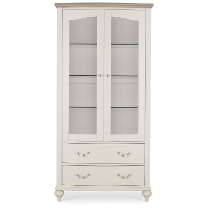 Montreux Grey Washed Oak & Soft Grey Display Cabinet