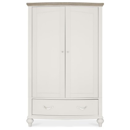 Montreux Grey Washed Oak & Soft Grey Double Wardrobe