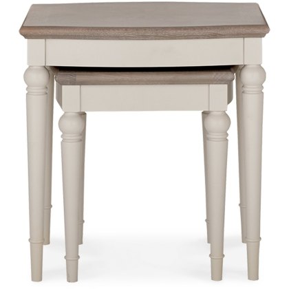 Montreux Grey Washed Oak & Soft Grey Nest Of Lamp Tables Montreux Grey Washed Oak & Soft Grey Nest Of Lamp Tables