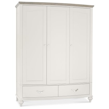 Montreux Grey Washed Oak & Soft Grey Triple Wardrobe Montreux Grey Washed Oak & Soft Grey Triple Wardrobe