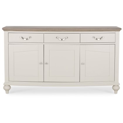 Montreux Grey Washed Oak & Soft Grey Wide Sideboard