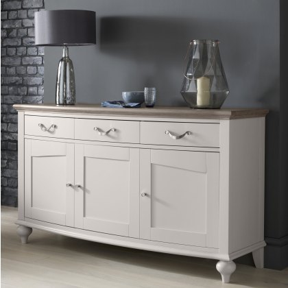 Ashley Grey Washed Oak & Soft Grey Wide Sideboard