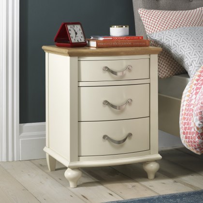 Ashley Pale Oak & Antique White 3 Drawer Nightstand