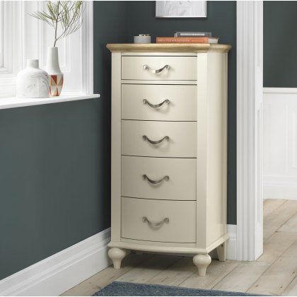 Ashley Pale Oak & Antique White 5 Drawer Tall Chest