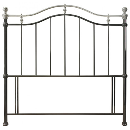 Chloe Black & Shiny Nickel Headboard Double 135cm